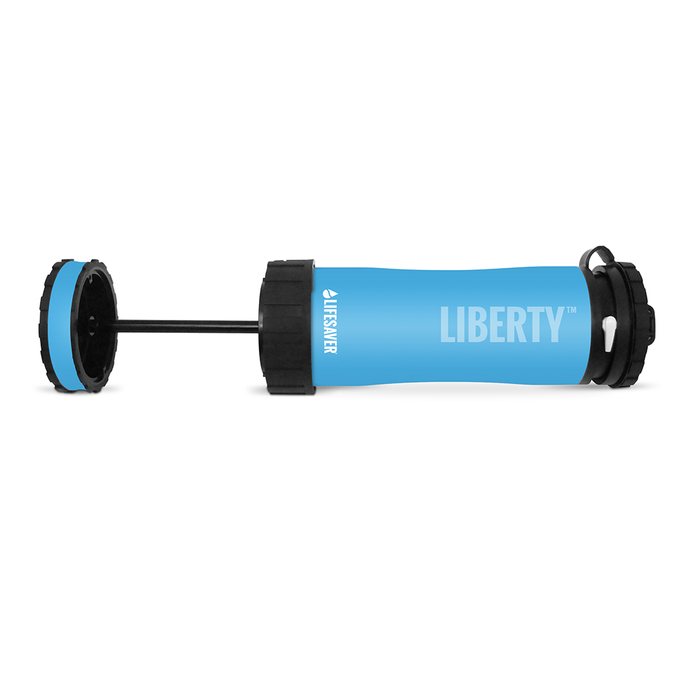 Liberty Bottle – Pump Shot – Blue_Cropped